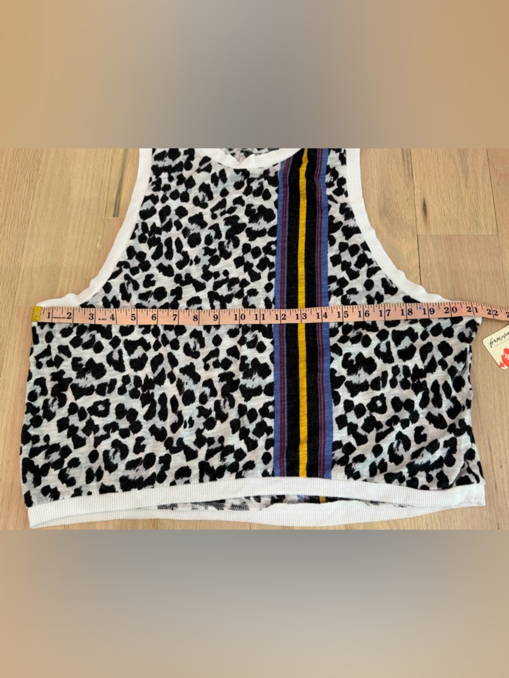 NEW Free People M Love Printed Tank Top NWT Black Combo - Picture 4 of 9